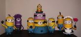 Conjunto - Minions com Bolo Cenográfico e Topo de Bolo